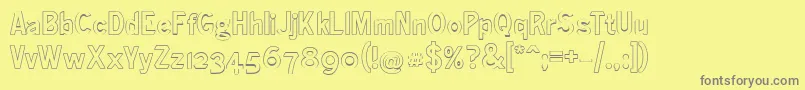 Ronaldsongothiclicht Font – Gray Fonts on Yellow Background
