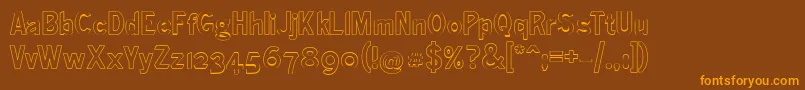Ronaldsongothiclicht Font – Orange Fonts on Brown Background