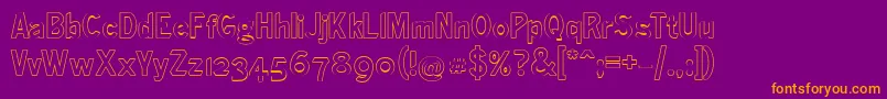 Ronaldsongothiclicht Font – Orange Fonts on Purple Background