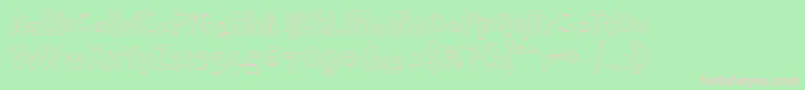 Ronaldsongothiclicht Font – Pink Fonts on Green Background
