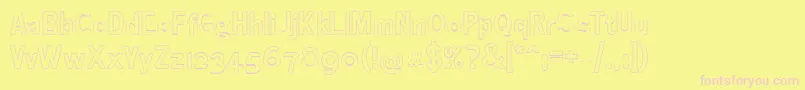 Ronaldsongothiclicht Font – Pink Fonts on Yellow Background