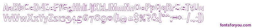 Шрифт Ronaldsongothiclicht – фиолетовые шрифты на белом фоне