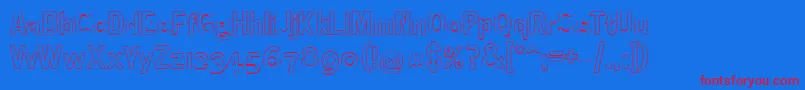 Ronaldsongothiclicht Font – Red Fonts on Blue Background