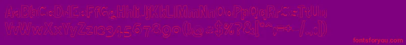 Ronaldsongothiclicht Font – Red Fonts on Purple Background