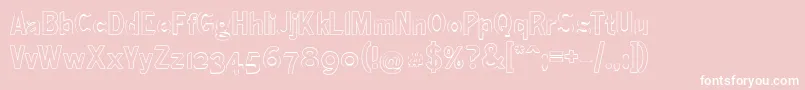 Ronaldsongothiclicht Font – White Fonts on Pink Background