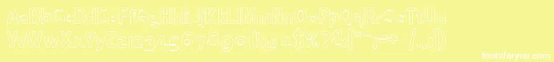Ronaldsongothiclicht Font – White Fonts on Yellow Background