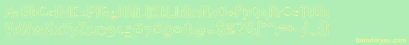 Ronaldsongothiclicht Font – Yellow Fonts on Green Background