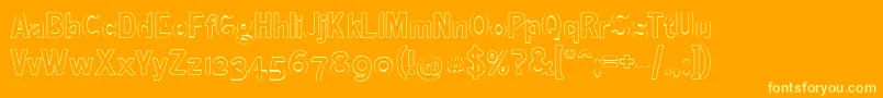Ronaldsongothiclicht Font – Yellow Fonts on Orange Background