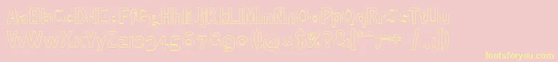 Ronaldsongothiclicht Font – Yellow Fonts on Pink Background