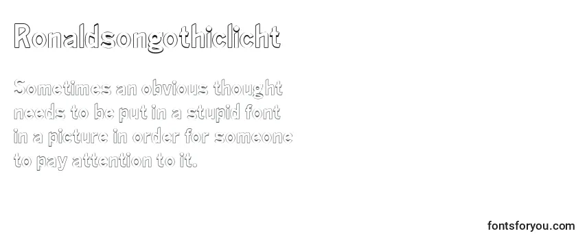 Ronaldsongothiclicht Font