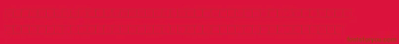 DekobrettMedium Font – Brown Fonts on Red Background