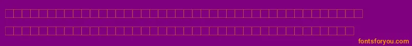 DekobrettMedium-fontti – oranssit fontit violetilla taustalla