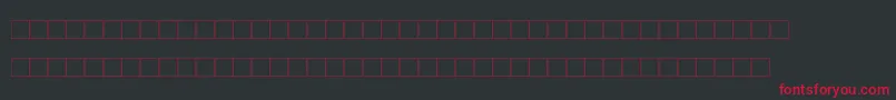 Fonte DekobrettMedium – fontes vermelhas em um fundo preto