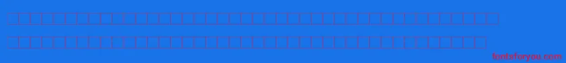 DekobrettMedium Font – Red Fonts on Blue Background