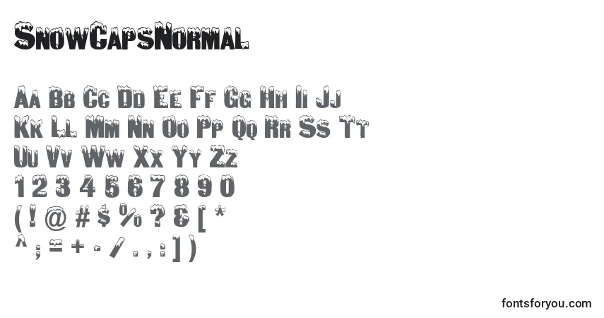 SnowCapsNormalフォント–アルファベット、数字、特殊文字