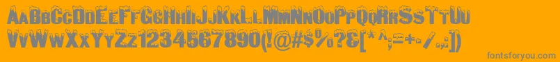 SnowCapsNormal Font – Gray Fonts on Orange Background