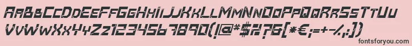 Baumarkt Bolditalic Font – Black Fonts on Pink Background