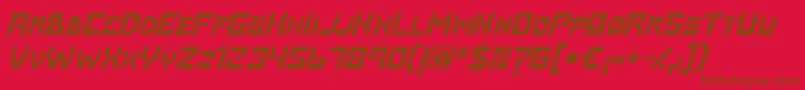 Baumarkt Bolditalic Font – Brown Fonts on Red Background