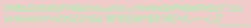 Baumarkt Bolditalic Font – Green Fonts on Pink Background