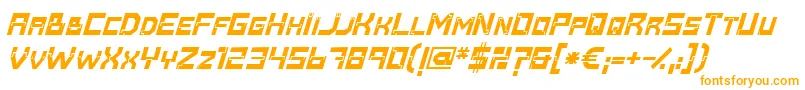 Baumarkt Bolditalic-Schriftart – Orangefarbene Schriften