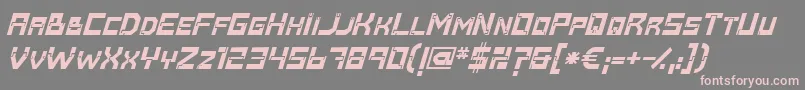 Baumarkt Bolditalic-Schriftart – Rosa Schriften auf grauem Hintergrund