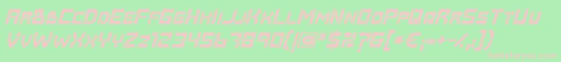 Baumarkt Bolditalic Font – Pink Fonts on Green Background