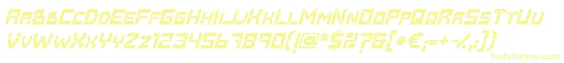 Baumarkt Bolditalic-Schriftart – Gelbe Schriften
