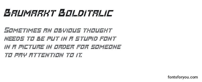 Baumarkt Bolditalic-fontti