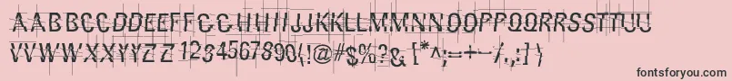 Layertnoise-Schriftart – Schwarze Schriften auf rosa Hintergrund