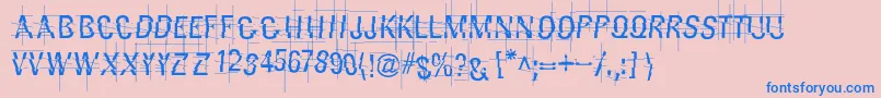 Layertnoise Font – Blue Fonts on Pink Background