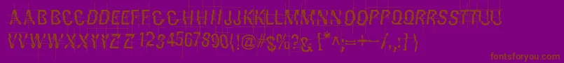 Layertnoise Font – Brown Fonts on Purple Background