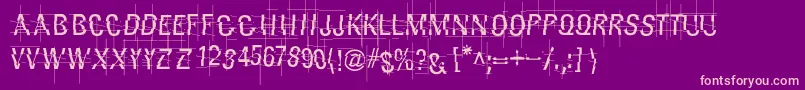 Layertnoise Font – Pink Fonts on Purple Background