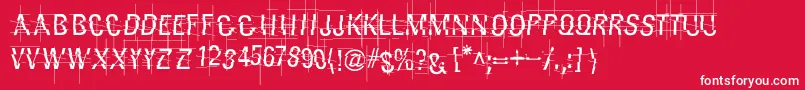 Layertnoise Font – White Fonts on Red Background