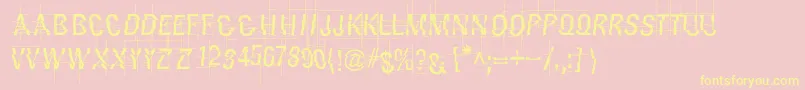 Layertnoise Font – Yellow Fonts on Pink Background