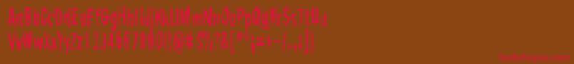 Overdose Font – Red Fonts on Brown Background