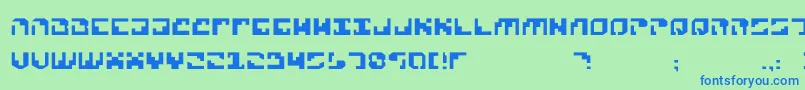 Шрифт Xeno4 – синие шрифты на зелёном фоне