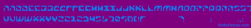 フォントXeno4 – 紫色の背景に青い文字