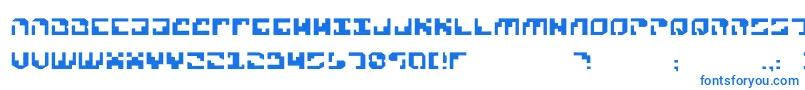 フォントXeno4 – 白い背景に青い文字