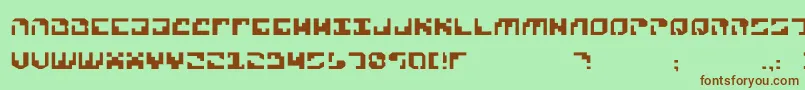 Шрифт Xeno4 – коричневые шрифты на зелёном фоне