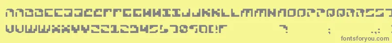 フォントXeno4 – 黄色の背景に灰色の文字