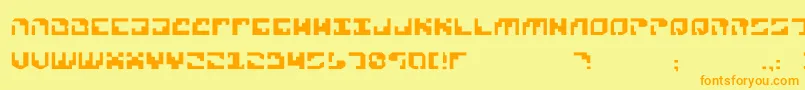 Xeno4 Font – Orange Fonts on Yellow Background