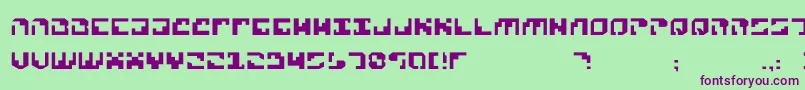 Шрифт Xeno4 – фиолетовые шрифты на зелёном фоне