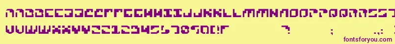 Xeno4 Font – Purple Fonts on Yellow Background