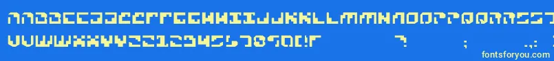 フォントXeno4 – 黄色の文字、青い背景