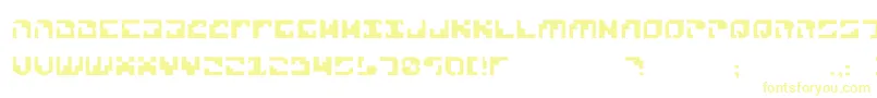 Xeno4-Schriftart – Gelbe Schriften auf weißem Hintergrund