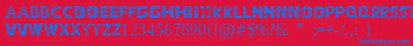 CapitalRevolution Font – Blue Fonts on Red Background