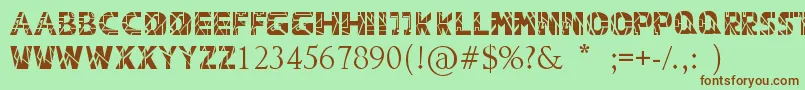 CapitalRevolution Font – Brown Fonts on Green Background