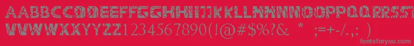 フォントCapitalRevolution – 赤い背景に灰色の文字