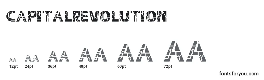 Größen der Schriftart CapitalRevolution