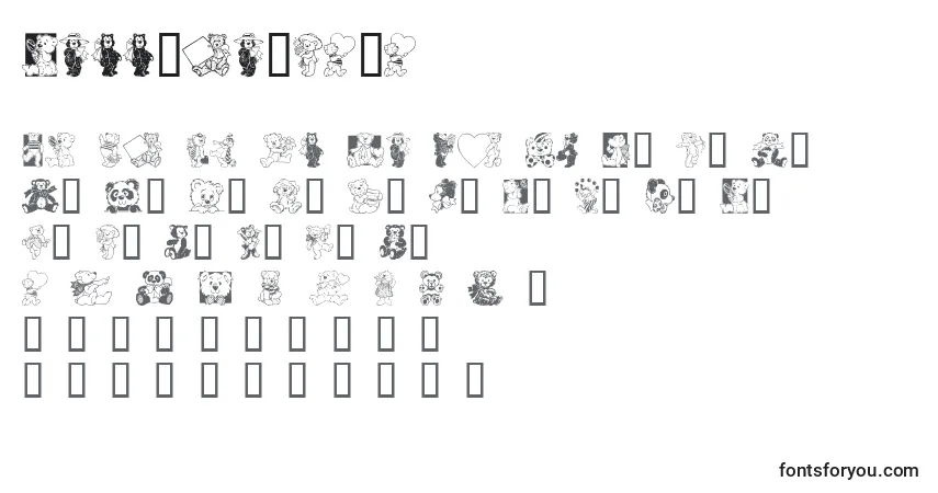 A fonte TeddyberV1.1 – alfabeto, números, caracteres especiais